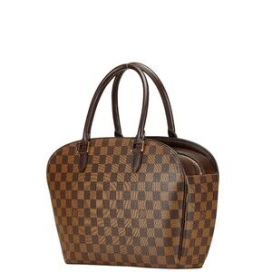Louis Vuitton Handbag Leather Horizontal Brown Damier Saria